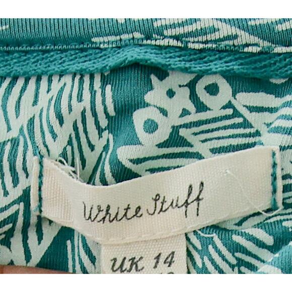 white stuff Tropical Turquoise midi dress size M - Picture 4 of 6